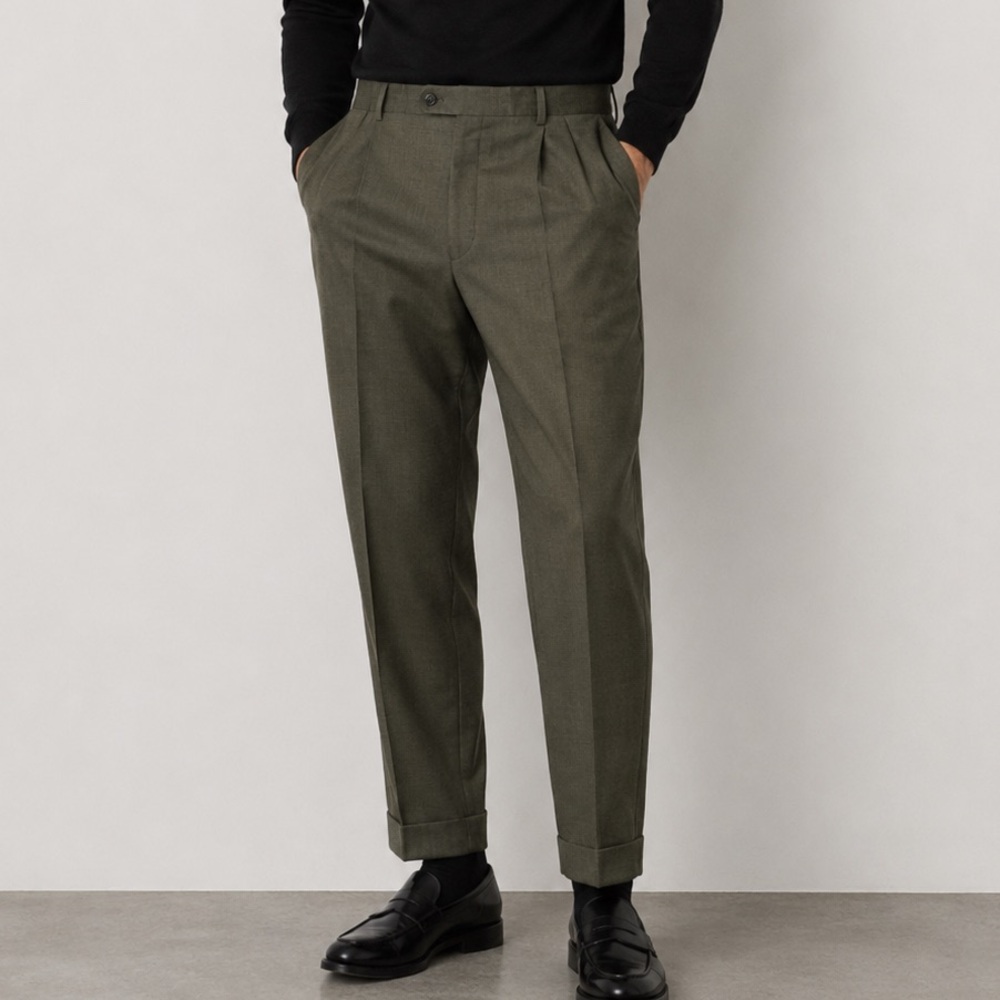 Pronto Uomo Men' 100% Wool Dress Pants Business Casual‎  size 41